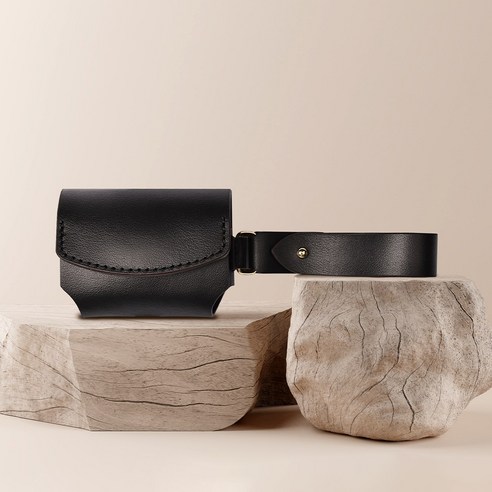 비유어산타 에어팟 2세대 가죽케이스 핸드스트랩 일체형 프리미어