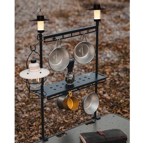 마운틴하이커 2단 테이블 행어 쉘프 알루미늄 선반 랜턴걸이 _꿀템