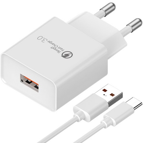 서가 퀵차지 QC3.0 18W USB 고속충전기 + C타입 케이블 1.5m 세트