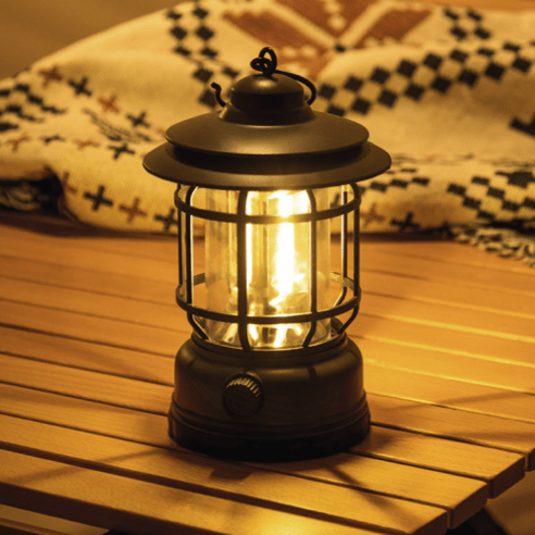 골드앤우드 LED 충전식 감성 실내 차박 텐트 고리 조명 무드 다이얼 캠핑 랜턴 _꿀템