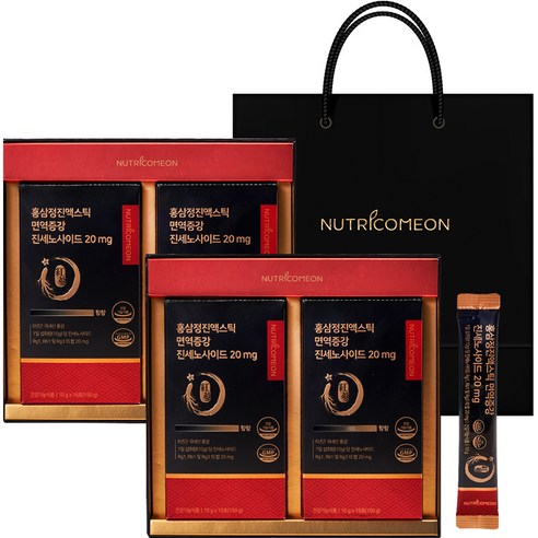 뉴트리커먼 홍삼정 진액 면역증강 진세노사이드 20mg 15p 선물세트