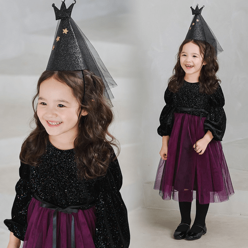 할로윈 마법소녀 원피스 코스튬의상: 어린이를 위한 마법의 변신