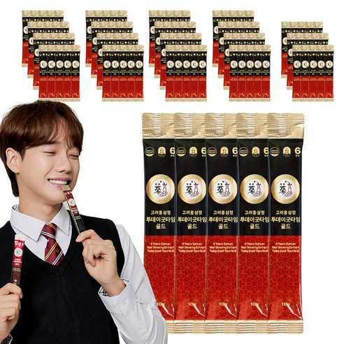 풍년보감 고려홍삼정 투데이굿타임 골드 6년근 홍삼스틱 벌크포장