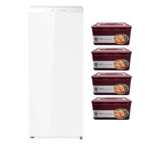 루컴즈 김치다움mini 122L 스탠드형 1도어 김치냉장고 + 락앤락 김치통 4p 세트 _꿀템