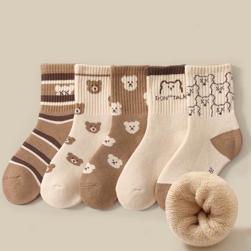 시월에인절 아기 양말 가을 겨울 아동 수면 양말 세트 – 따듯하고 안락한 겨울을 위한 필수품