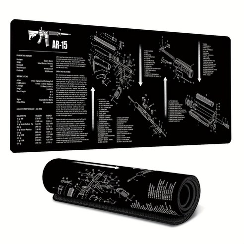 게이밍의 필수품! 티오피 겜용이 마우스패드 데스크 장패드 건시리즈-AR15