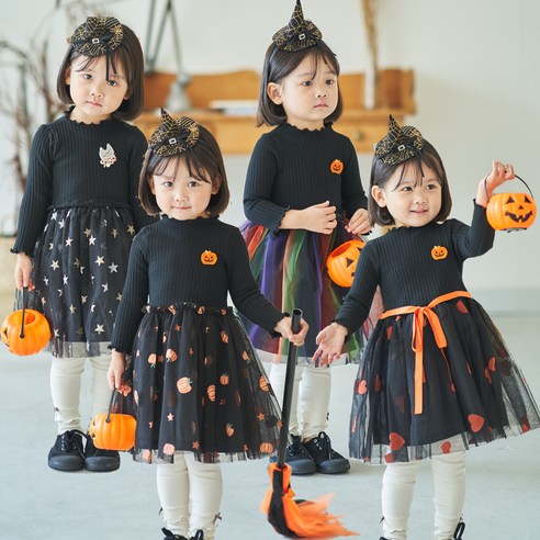 할로윈을 화려하게 장식해줄 여아 할로윈 마녀 원피스