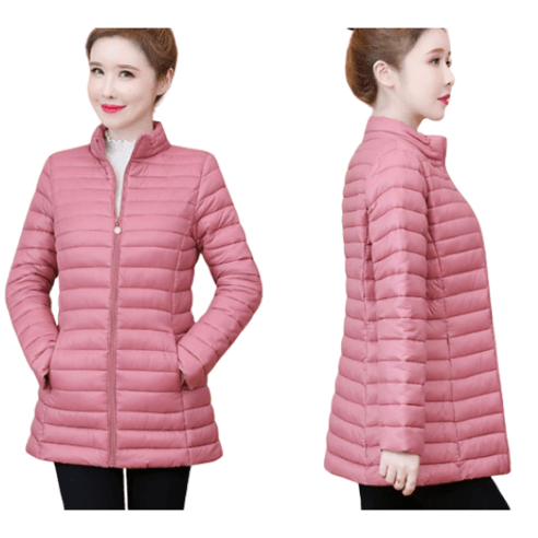 77우먼스 여성 스노잉 경량 패딩 빅사이즈 집업 반폴라 겨울 아우터