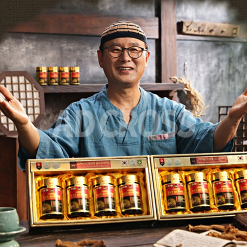 [TV홈쇼핑정품 애드크로스]김오곤원장 고려 6년근 홍삼정골드 프리미엄 고려홍삼정 진세노사이드 8mg/15g 건강 선물