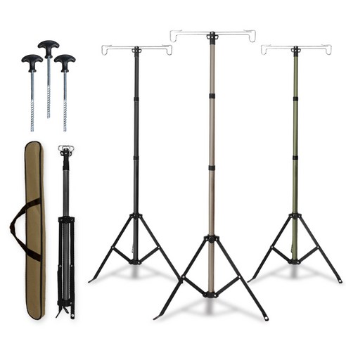 4단 파일드라이버 캠핑 랜턴 스탠드 – 야영의 필수품 _꿀템